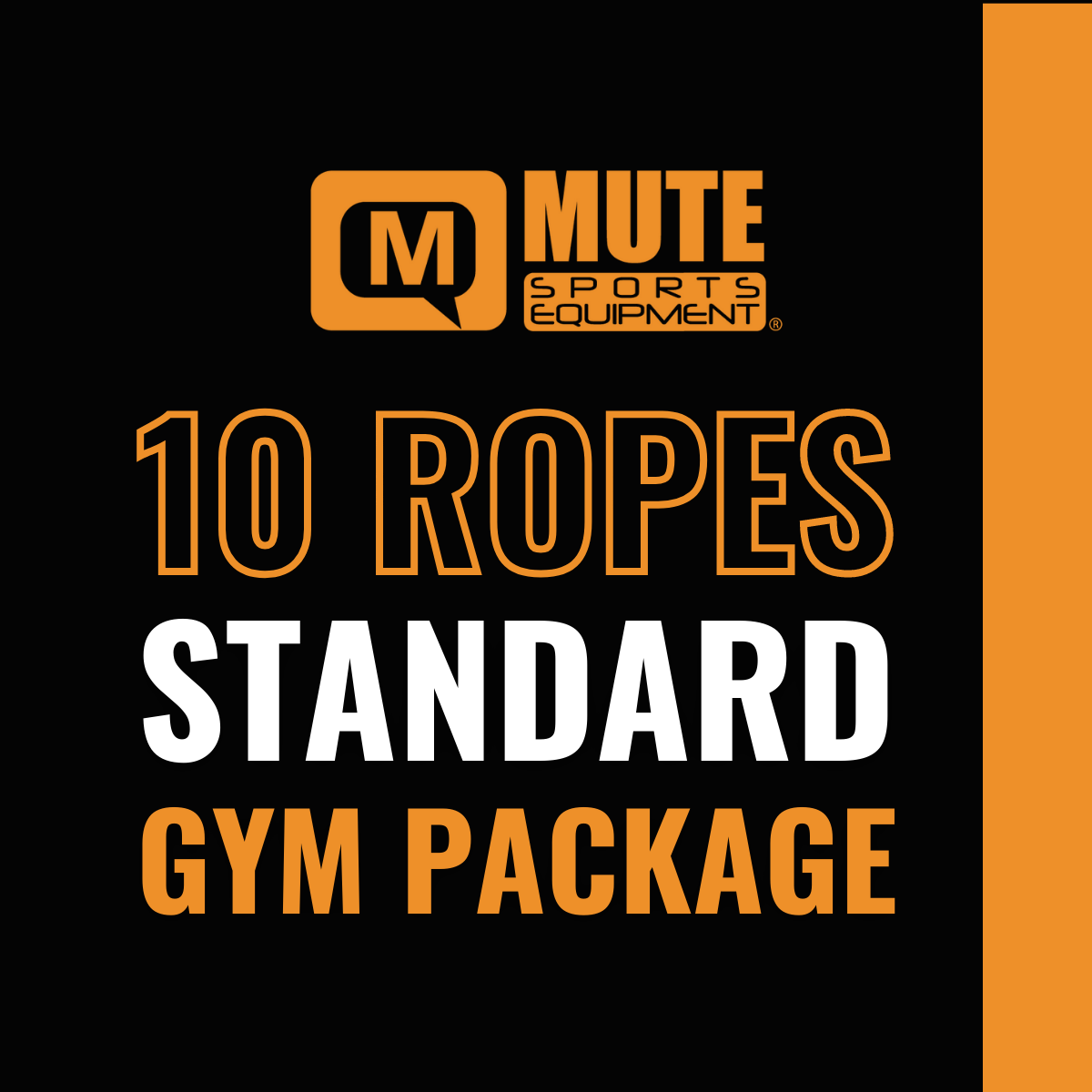 Mute Sports Equipment 10 Standard Jump Ropes Gym Package – MUTE