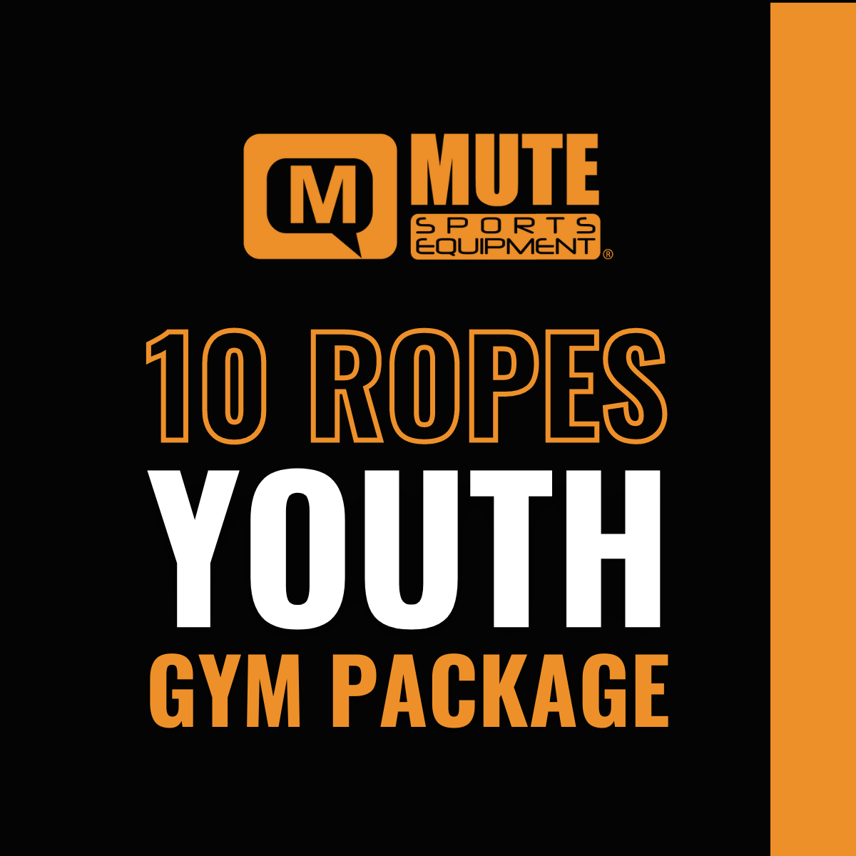 Mute Sports Equipment 10 Youth Jump Ropes Gym Package – MUTE