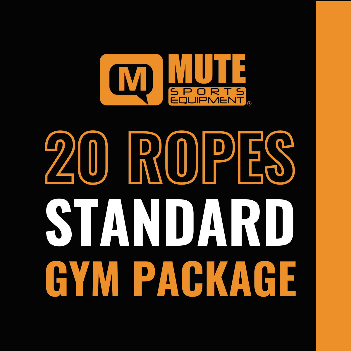Mute Sports Equipment 20 Standard Jump Ropes Gym Package – MUTE