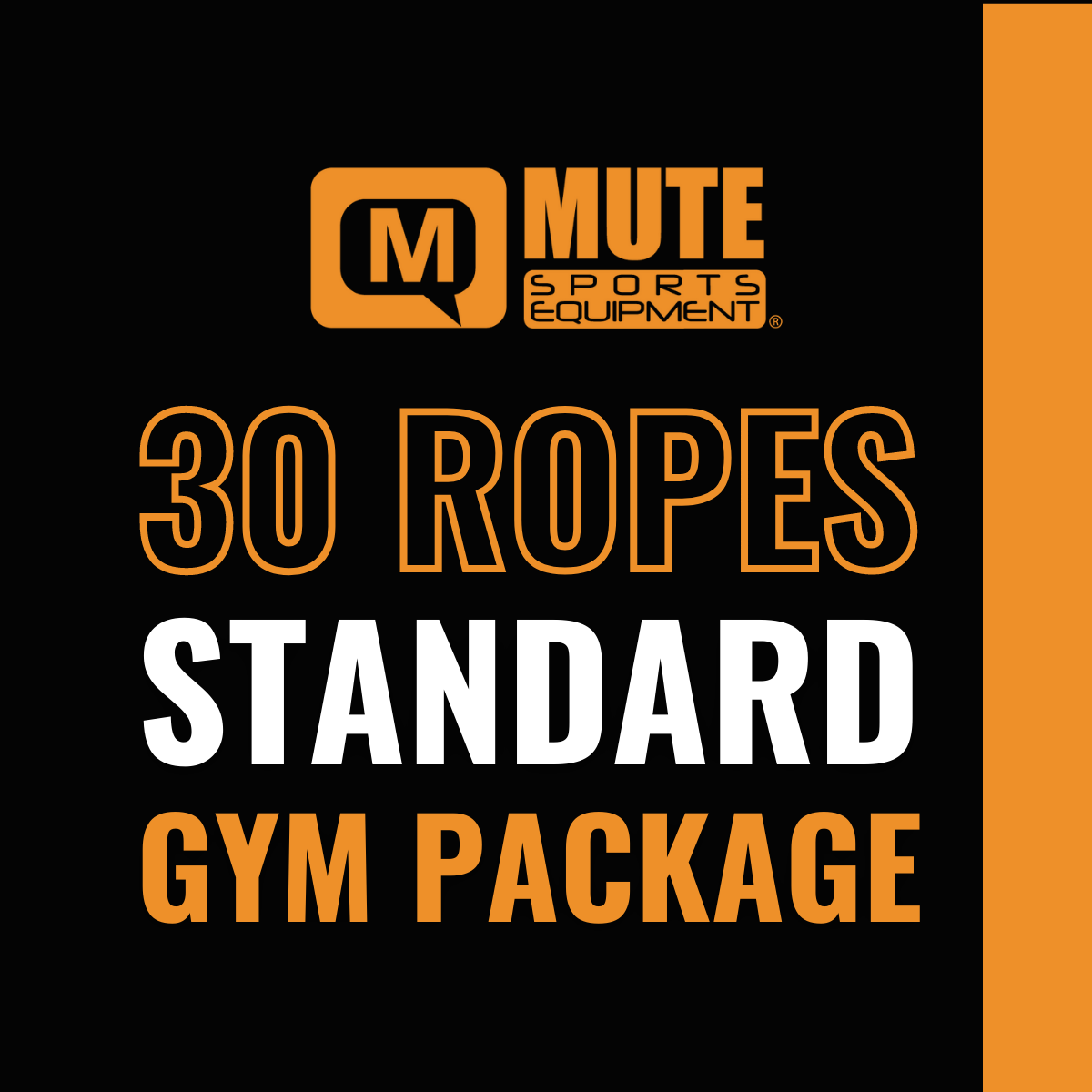 Mute Sports Equipment 30 Standard Jump Ropes Gym Package – MUTE